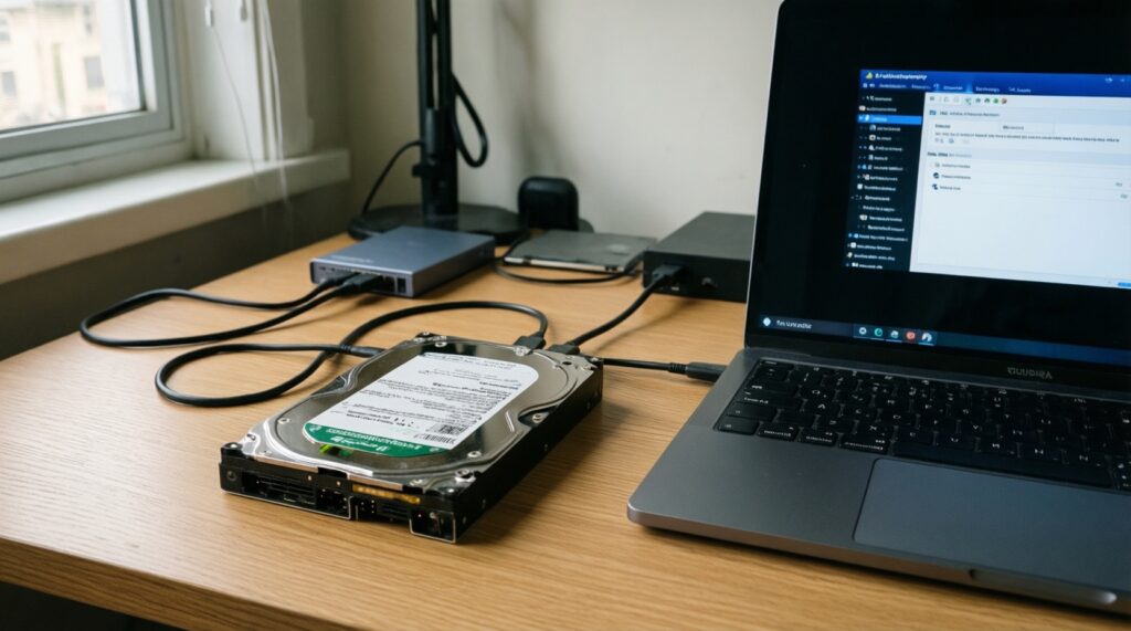 - เปลี่ยน HDD เป็น SSD + ย้ายระบบโดยไม่ลงใหม่: โคลนดิสก์แบบง่ายและข้อควรระวัง - иллюстрация