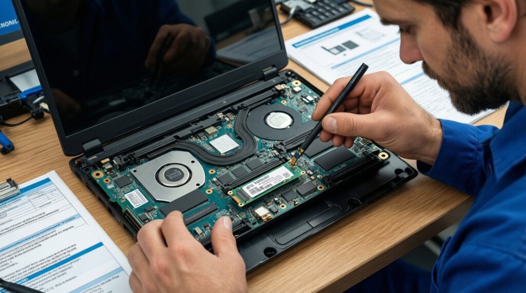 - อัปเกรด SSD ในโน้ตบุ๊ก (SATA vs NVMe): วิธีเลือก ย้ายระบบ และตั้งค่าให้เร็วขึ้น - иллюстрация