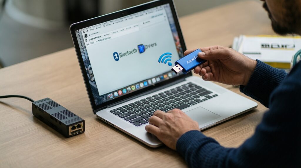 - อัปเกรด Wi‑Fi/Bluetooth ในโน้ตบุ๊ก: เลือกการ์ดที่รองรับและวิธีติดตั้งไดรเวอร์ - иллюстрация